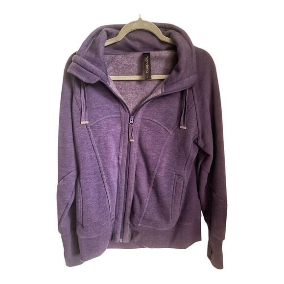 Mondetta Blue Zip Up Jacket Size Large Cozycore Normcore - Picture 1 of 3
